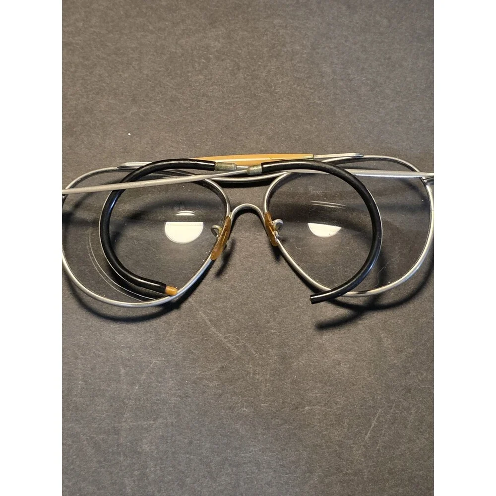 True Vintage AO American Optical Pilot Aviator Eyeglass Frame Wire Comfort Cable